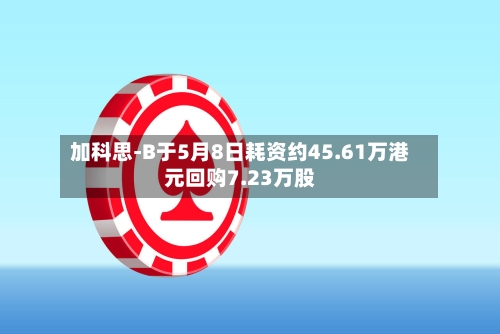 加科思-B于5月8日耗资约45.61万港元回购7.23万股